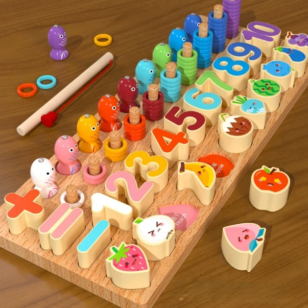 Wooden Shape Sorting Puzzle Board for Toddlers